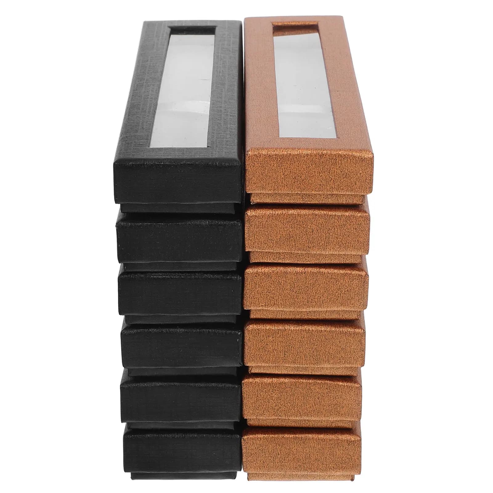 12Pcs Square Pen Display Box with Clear Window Transparent Lid Premium Sturdy Cardboard Paper Storage Organizer for Pens
