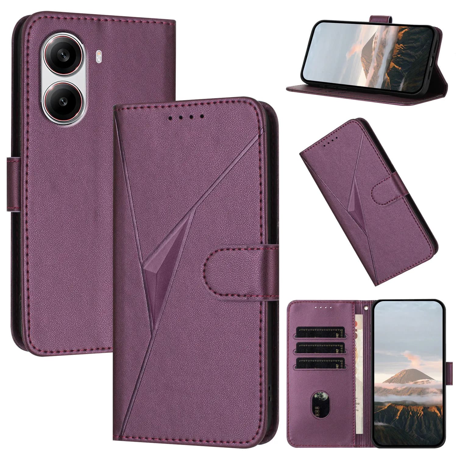 Custodia per telefono a portafoglio in pelle di lusso per Xiaomi Poco X7 Pro X6 X5 X3 Pro X6 Neo X3 Slot per schede per libri NFC Cover posteriore Fundas