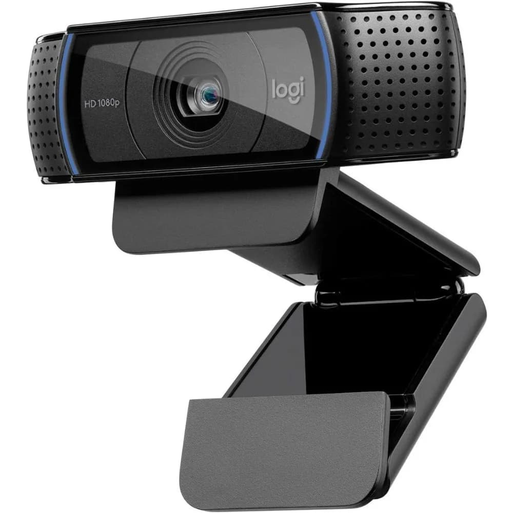 Webcam C920x HD Pro, Full HD video 1080p/30fps, clear audio, HD light correction, webcam for PC camera, works with Skype,