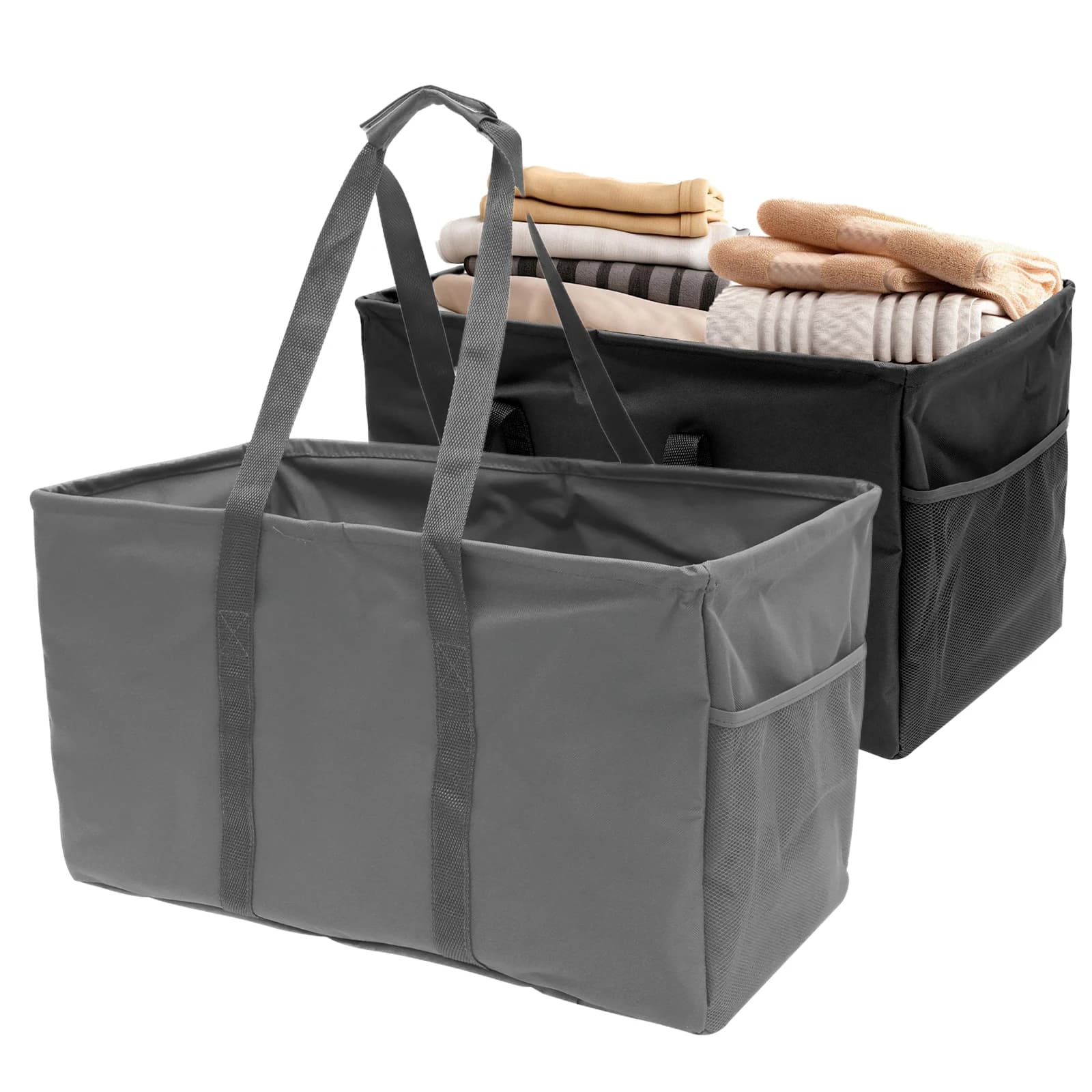 50 liters large folding bag, reusable, dirty linen basket, shopping bag, Oxford fabric bag