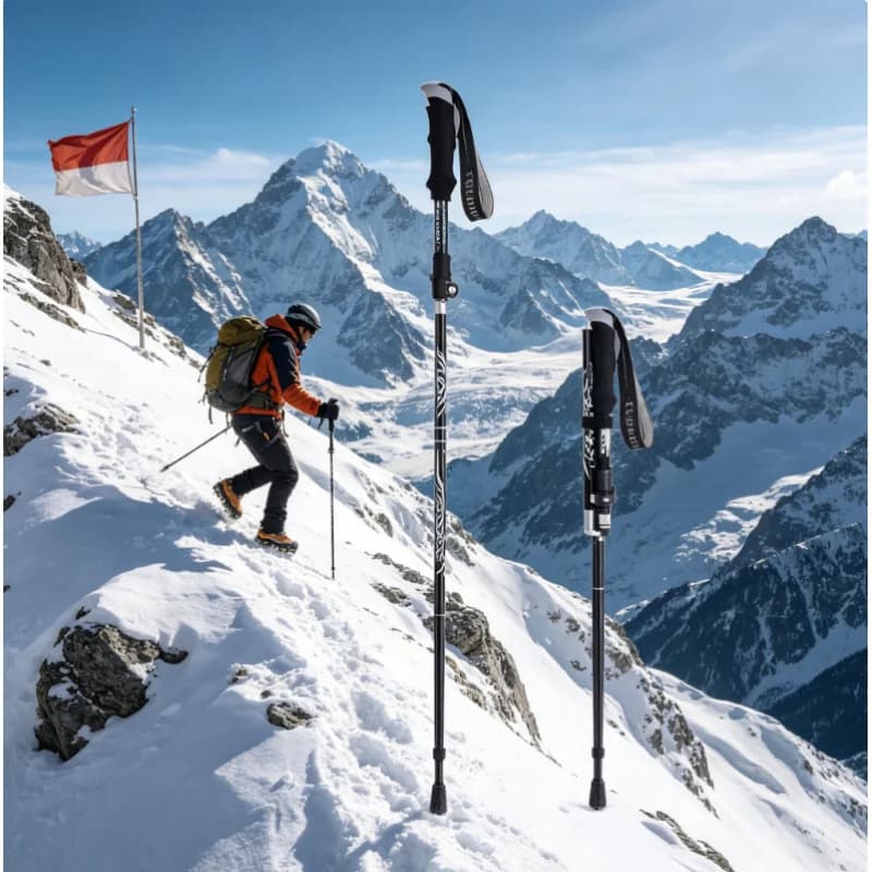 Bastoncini da Trekking Telescopici Super Leggeri, Bastoni Pieghevoli Portatili per Escursionismo e Nordic Walking