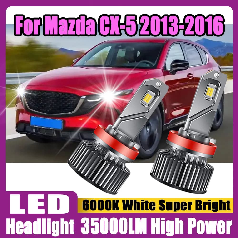 2 pz 35000LM Auto Turbo Lampada LED Fari 6000 K Bianco Super Luminoso H11 H8 H9 HA CONDOTTO Le Lampadine Del Faro 12 V Per Mazda CX-5 2013-2016