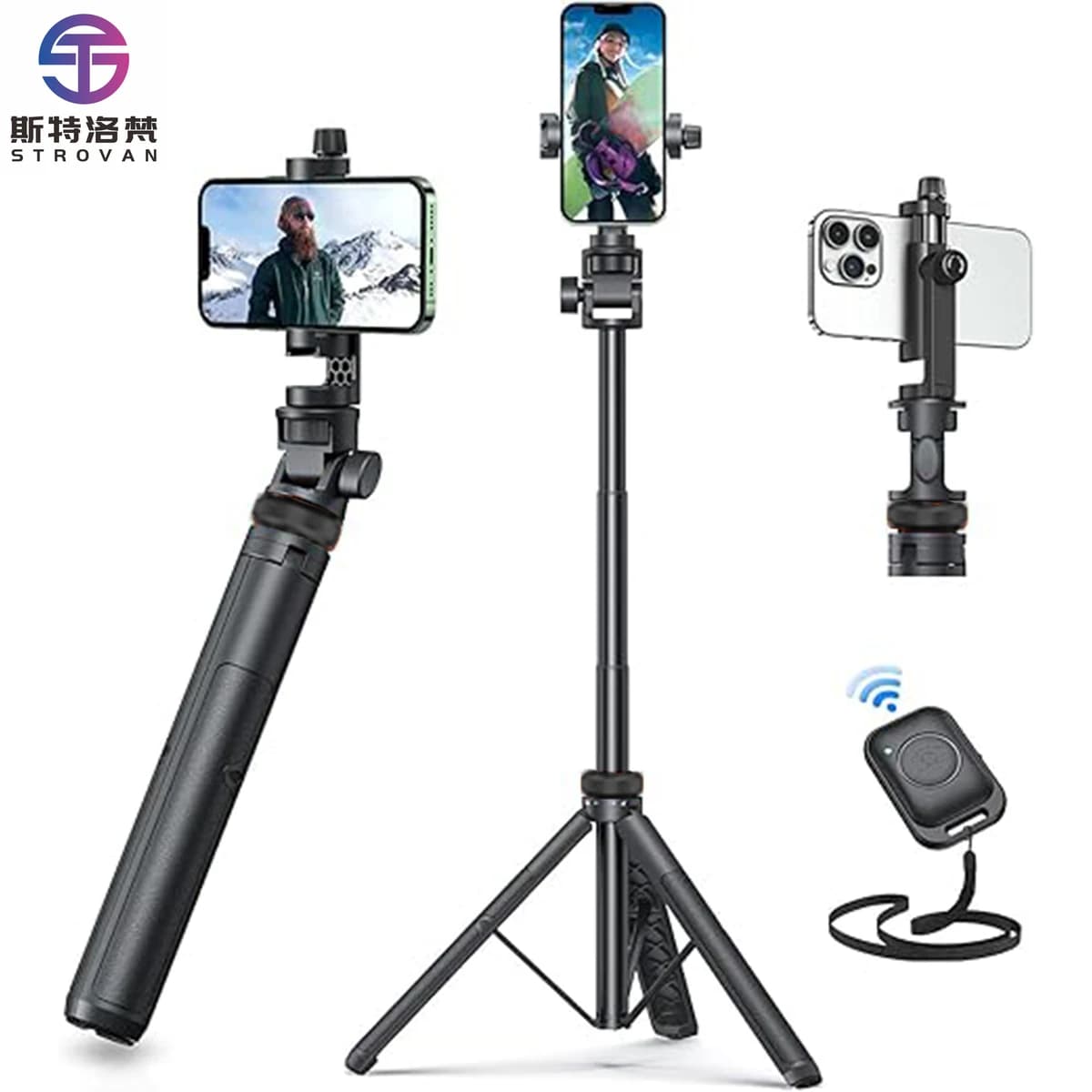 M080P Selfie Live Broadcast Table Treppiede for mobile phone Mini selfie stick