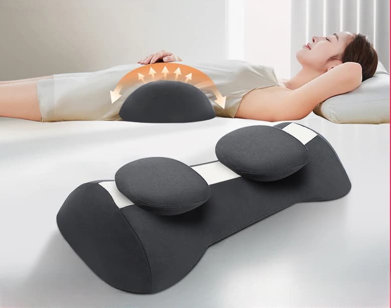 Cuscino ergonomico di supporto lombare in memory foam per dormire Cuscino a cuneo per letto ortopedico con schienale traspirante per alleviare il dolore alla vita