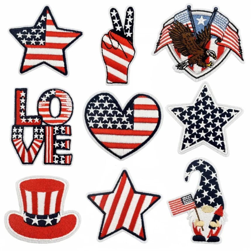 2025 Nuova Patch 10 Pezzi Distintivi Stelle Toppe Ricamate Ferro Su Abbigliamento Cappello Borsa Riparazione di Scarpe Confezione Regalo Del Telefono Decor FAI DA TE