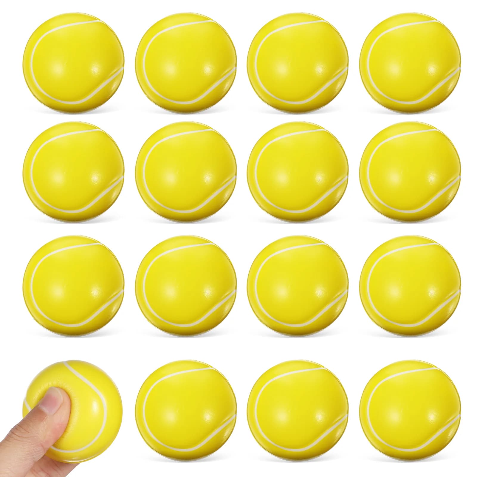16 mini palline da tennis antistress, palline antistress sportive, palline in schiuma, palline da golf per allenamento, palline antistress, mini palline sportive