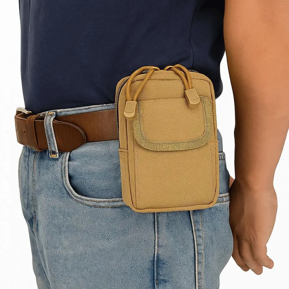 Oxford Cloth Running Sports Belt Bag Waterproof Large Capacity Climbing Belt Bag Multifunctional Durable Waist Pack Bag Cycling