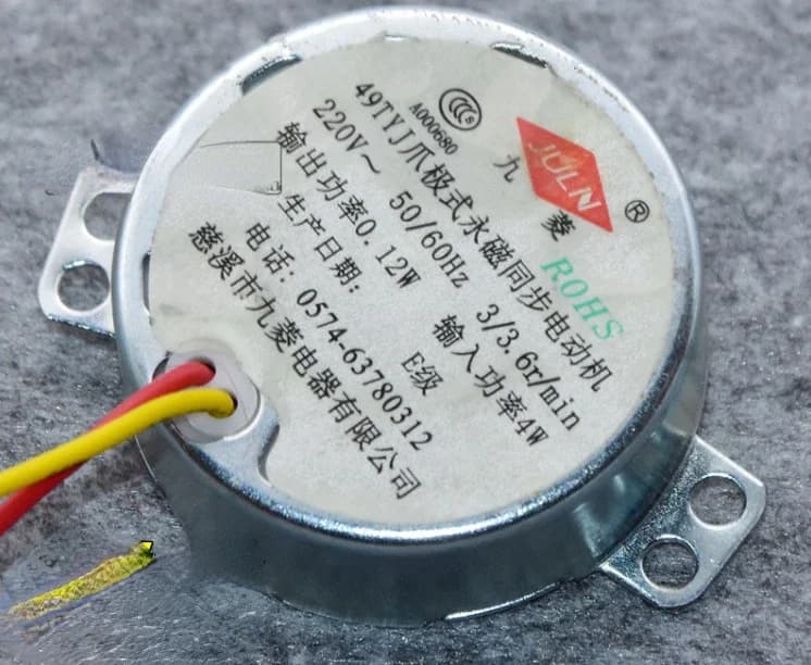 Ventilatore elettrico 49TYJ 0.12W 220V Tipo artiglio Magnete permanente Pendolo Motore sincrono Tipo motore Accessori