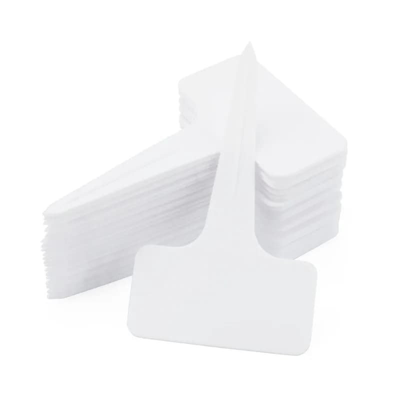 11 pcs White Garden Labels, Indoor Potted Plants, White T-Shape Design, Easy Insert Into Soil, Multipurpose