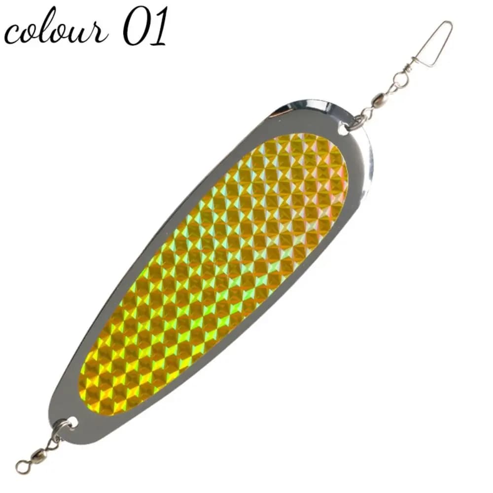 Esca artificiale in metallo per la pesca in mare, modello Tlapia 2023, regolabile nel peso, con lampeggiante per la pesca a traina, Deep Diver Plate 14cm/31g.