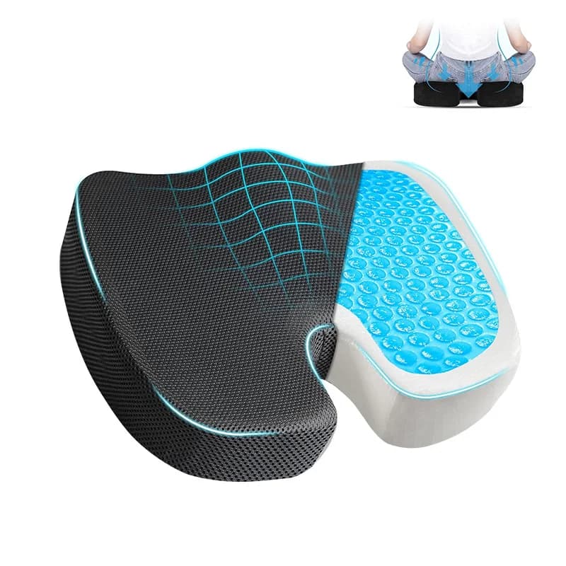 Cuscino ergonomico in memory foam per ufficio Cuscino in gel Cuscino per emorroidi Cuscino per sedia Cuscino per culo per studenti artefatto sedentario