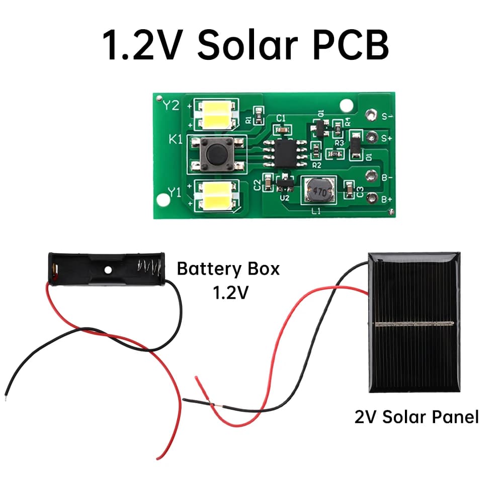 1.2V Regolatore solare Ricarica Interruttore per lampione Circuito Controller di ricarica Interruttori per circuiti Batteria al litio Ricarica B