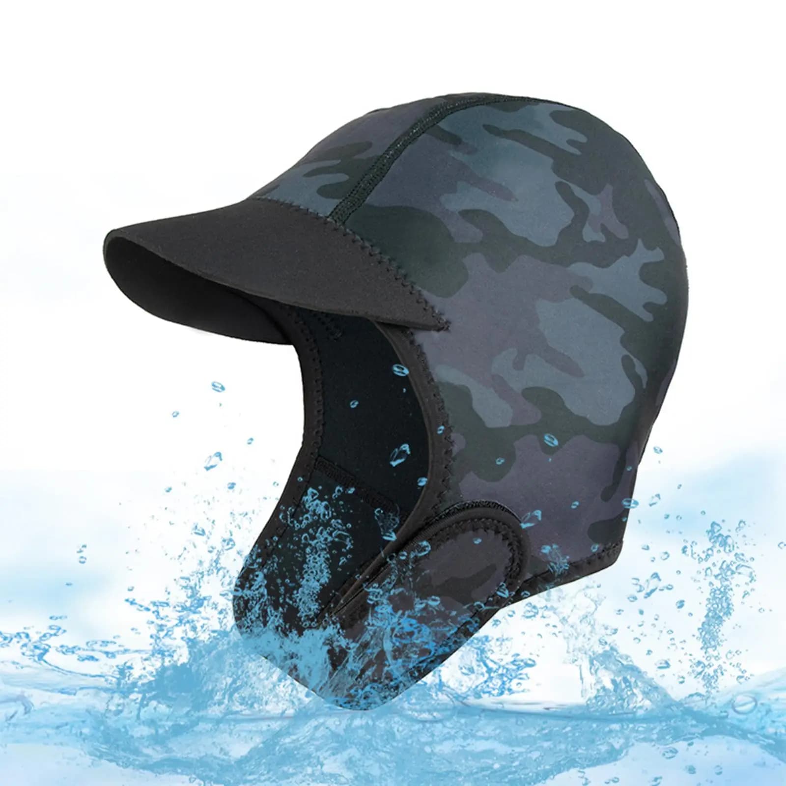 Waterproof Neoprene Diving Hood Elastic Swim Cap Adult Unisex Winter Snorkeling Head Cover for Free Diving Gear