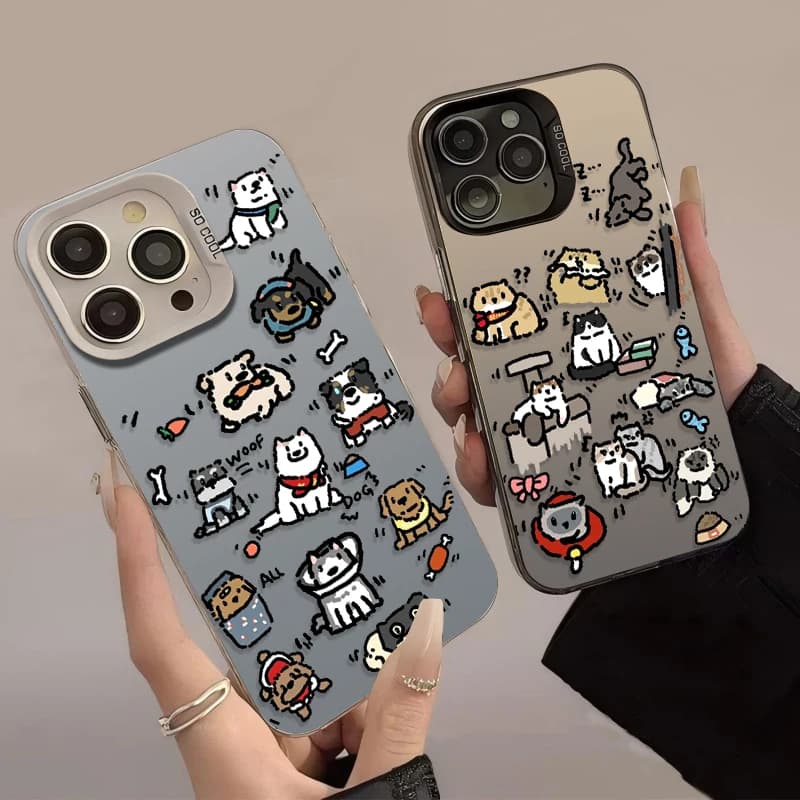 Custodia per telefono con simpatici gatti e cani per Xiaomi Mi 14T 13T 12T Pro, Xiaomi 14 13 12 11 Ultra Lite 5G NE 10 12X 12S 11i 11X Pro