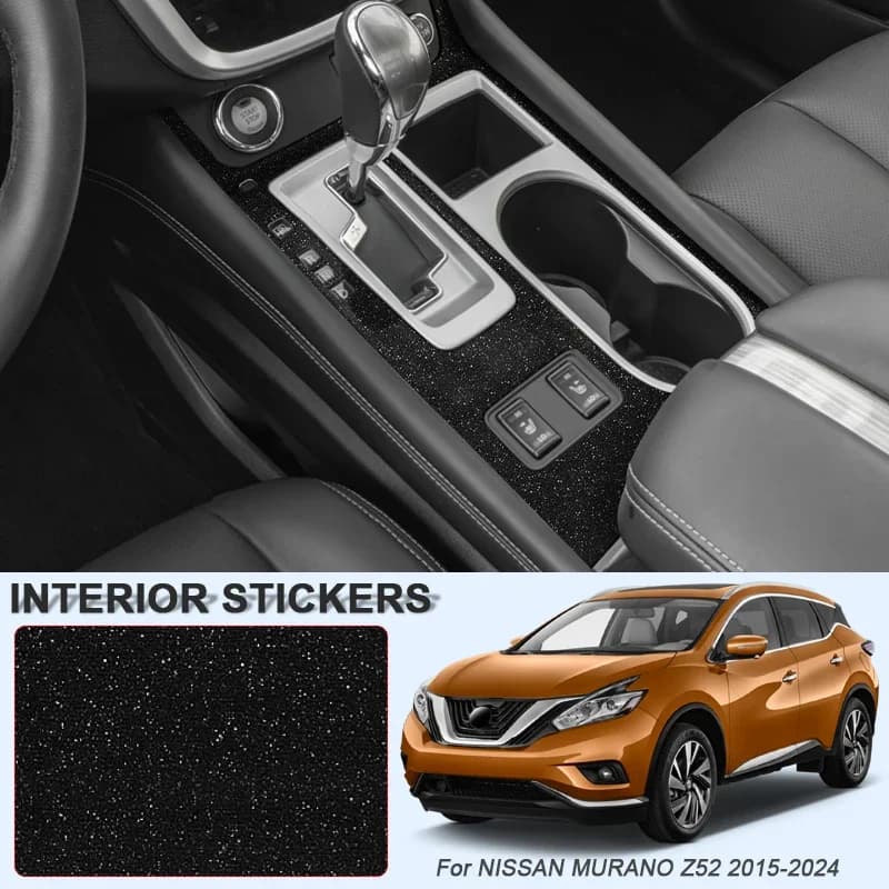 Auto Nero Carbonio Adesivo Interno Per NISSAN MURANO Z52 2015-2024 LHD Finestra di Sollevamento Pannello Decal Gear Porta Pellicola Protettiva