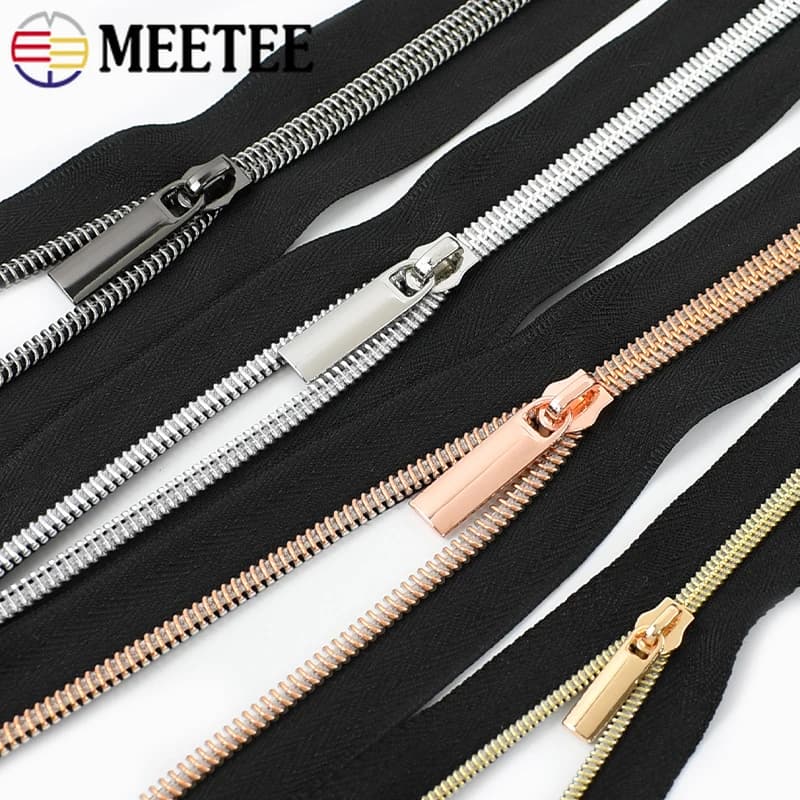 2-20 metri 3 # 5 # Nastro per cerniera in nylon + estrattore per zip Indumento Sostituisci cerniere per chiusura Kit di riparazione per cerniere per zaino Accessori per cucito fai-da-te