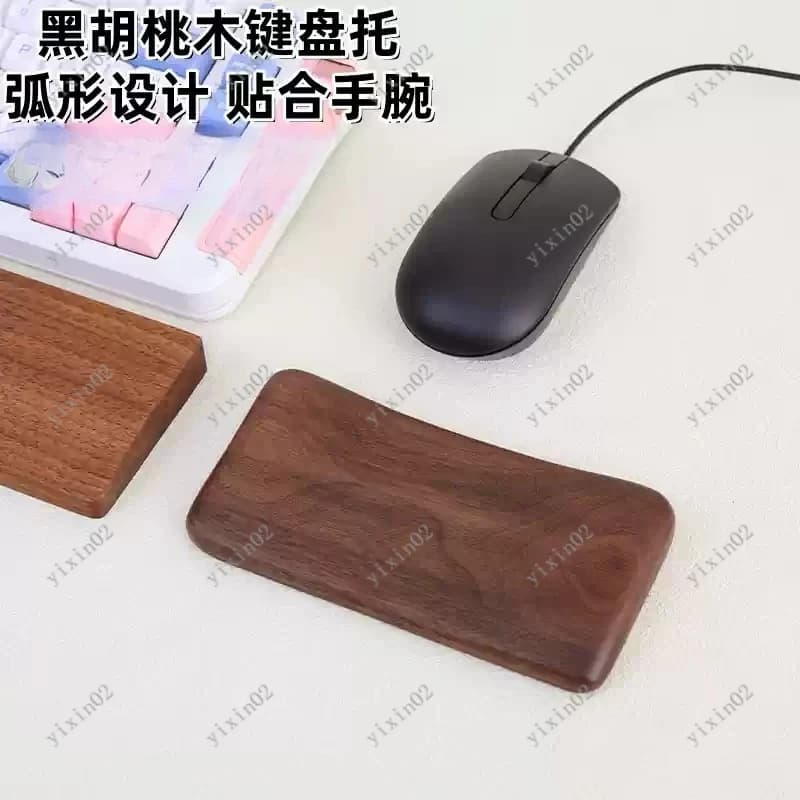 Poggiapolsi Ergonomico in Legno per Mouse, Supporto per Mani per Casa e Ufficio