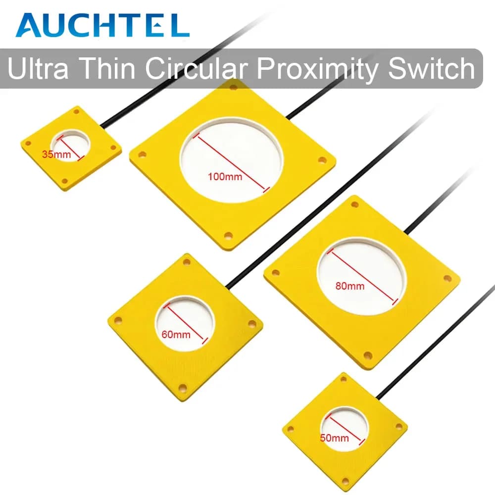 AUCHTEL Ultra Thin Large Ring Inductive Proximity Switch Counting Shortage Sensor With Iron Wire, Tin Wire, Nickel Strip