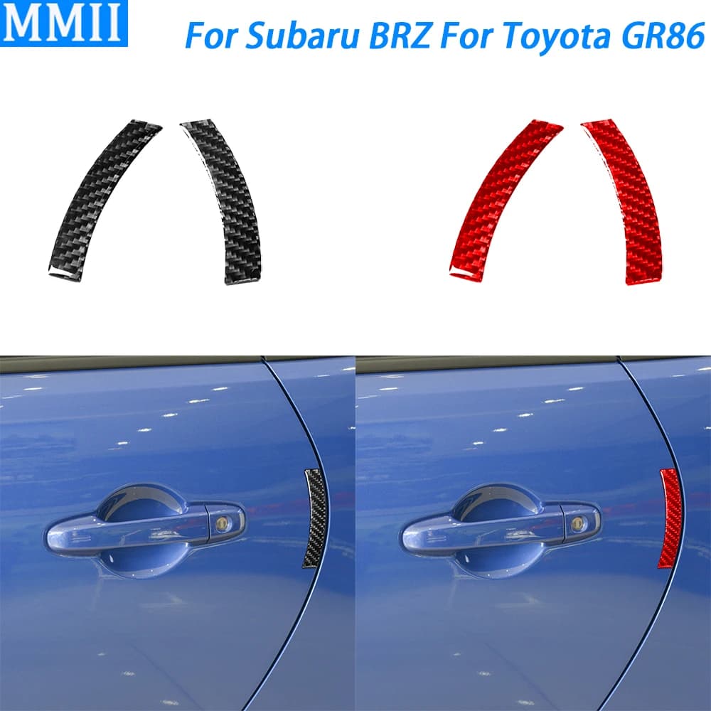Per Subaru BRZ per Toyota GR86 2022 2023 fibra di carbonio porta esterna protezione dagli urti strisce Decorative accessori auto Sticker