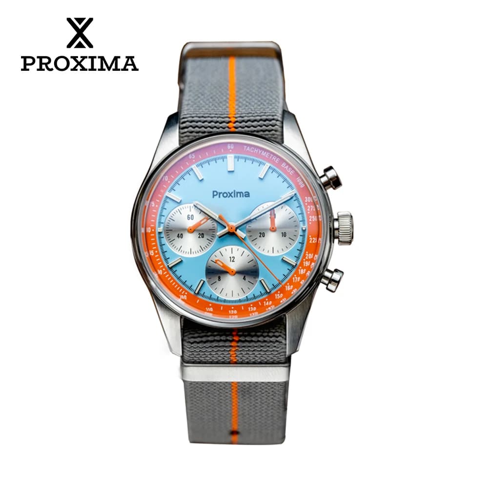 Proxima PX1724 men's chronograph watch 39mm manual pilot mechanical wind watch 50m waterproof sapphire BGW-9 luminous ST1902