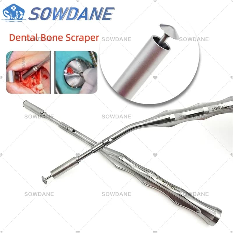 Raschietto Osseo per Impianti Dentali, Strumento Chirurgico per Raccolta Ossea, Strumento per Pulizia Denti da Laboratorio, Strumento Raschietto a Ombrello