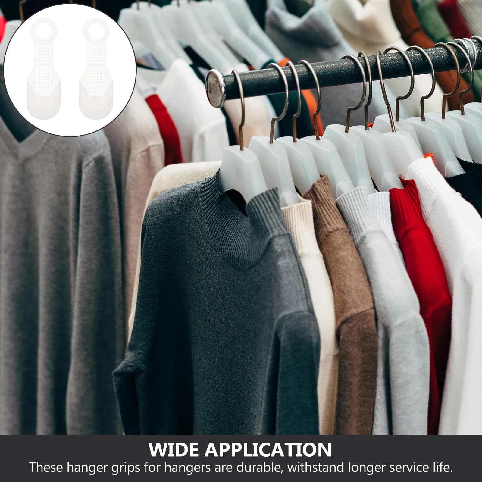 10 Pieces of Long-Term Anti-slip Strips for Clothes, Ideal for Home, Hotel, Shop, for Hanging Dresses in Ordinary Way and Organizing the Wardrobe