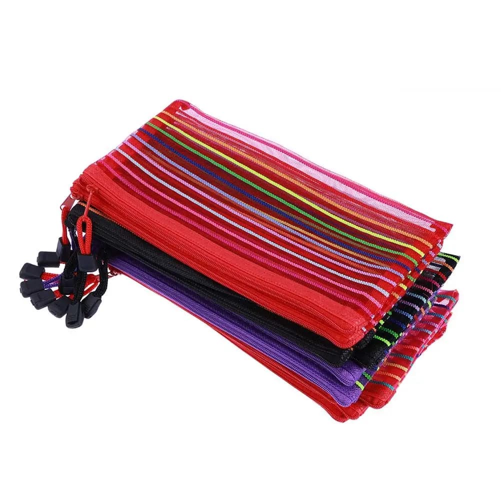 10 organizer per documenti in nylon con cerniera, resistenti, impermeabili, antiolio, per documenti, per viaggi, ufficio, scuola, cancelleria