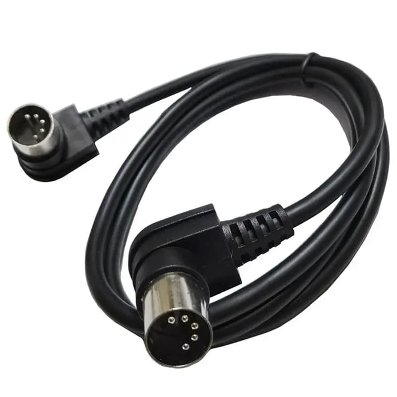 Cavi MIDI A13E, confezione da 2, 3,2 piedi, ad angolo retto, 5 pin, da maschio a maschio, per tastiera con pedaliera di interfaccia