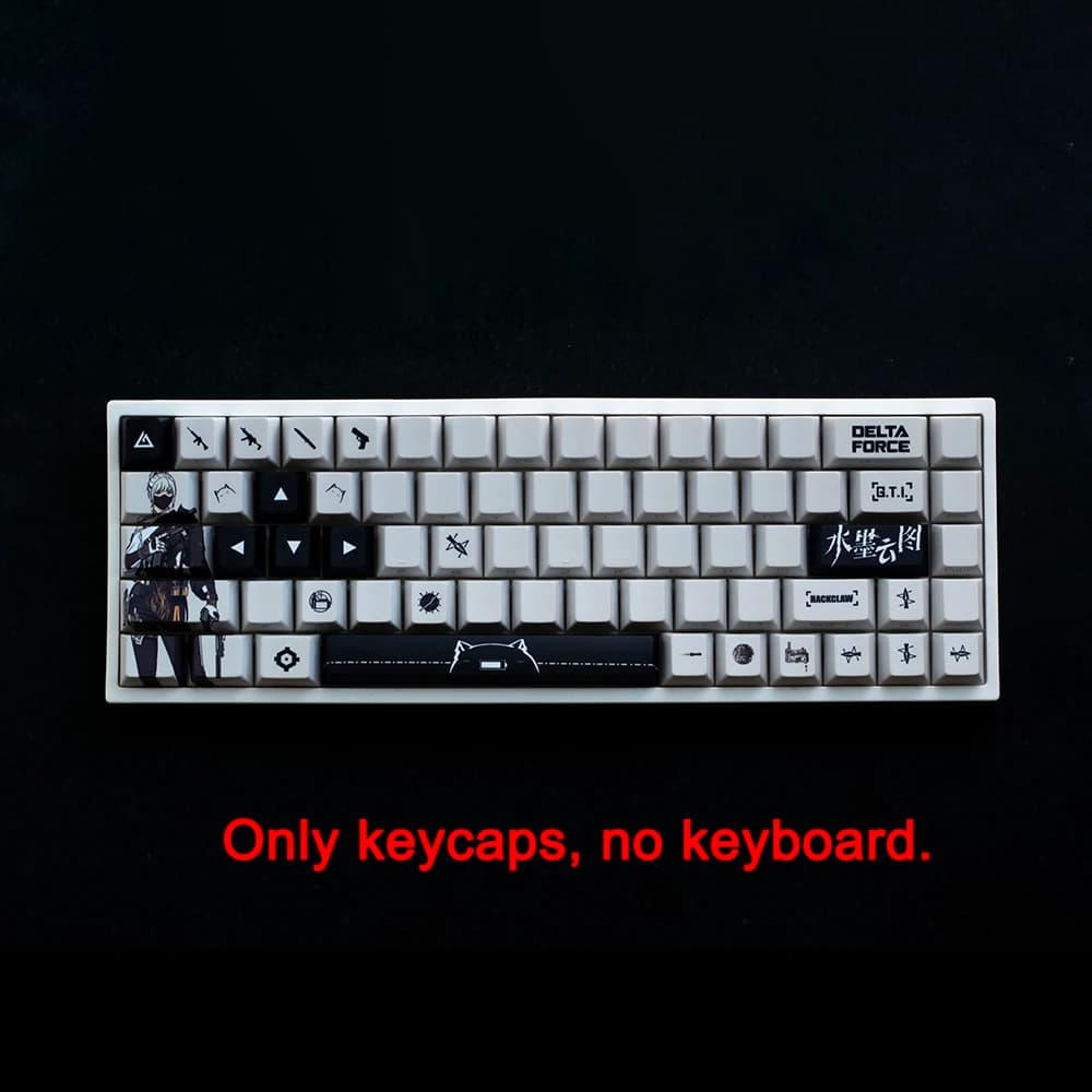 Tema del copritasto Delta Force Copritasti personalizzati con sublimazione termica PBT Cherry Profile Tastiera meccanica Tasti da gioco per laptop