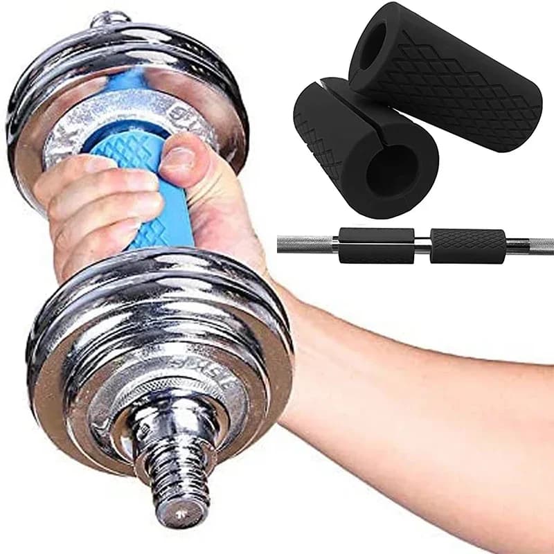 2PC Balance Sheets Bar Handles Silicone Anti-slip Handles Protect Pad For Pull Up Lifting Weights Support Gym Body Building Training