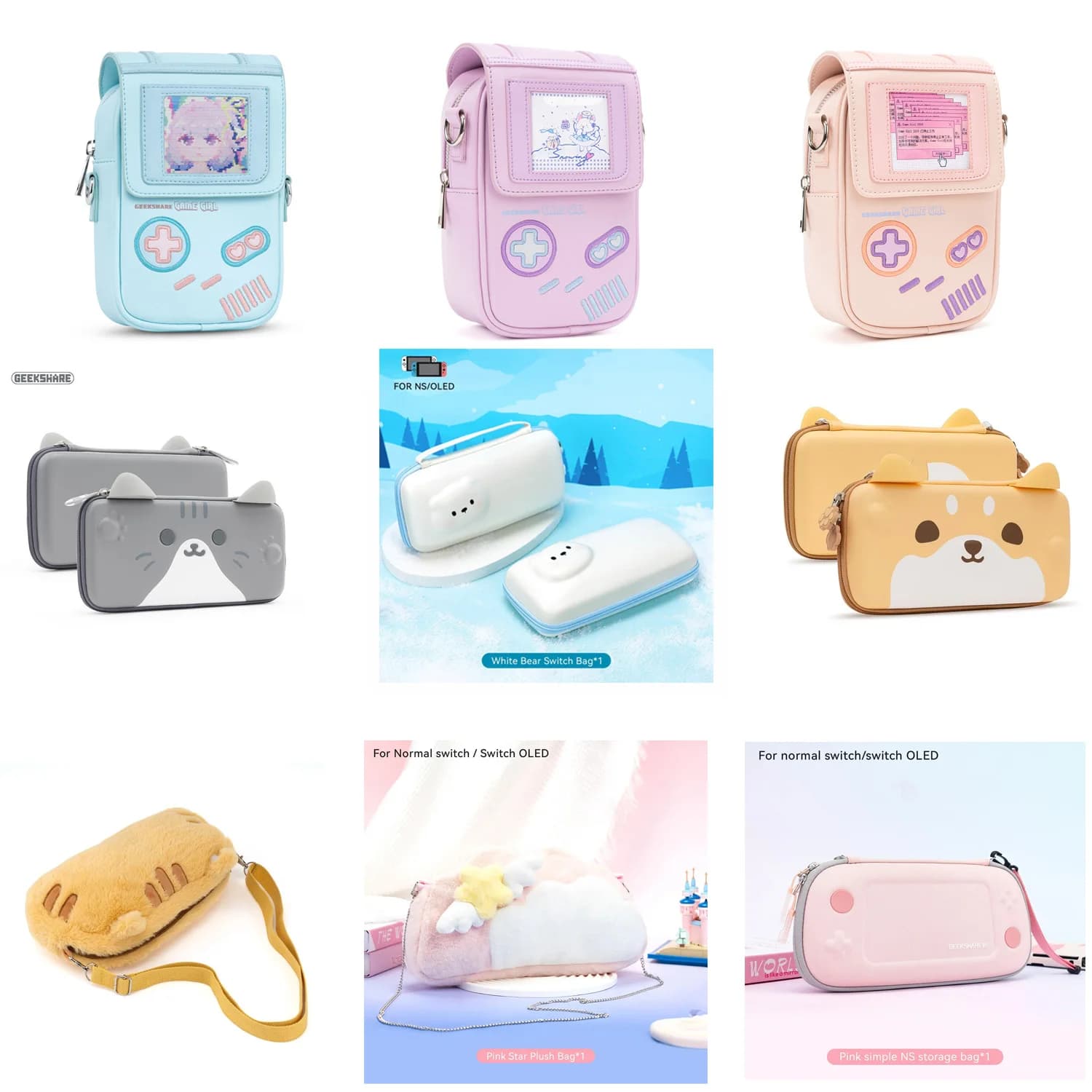 Custodia Geekshare per Nintendo Switch/custodia per il trasporto di moda OLED per accessori di gioco nave dagli stati uniti/DE 3-5 giorni di consegna
