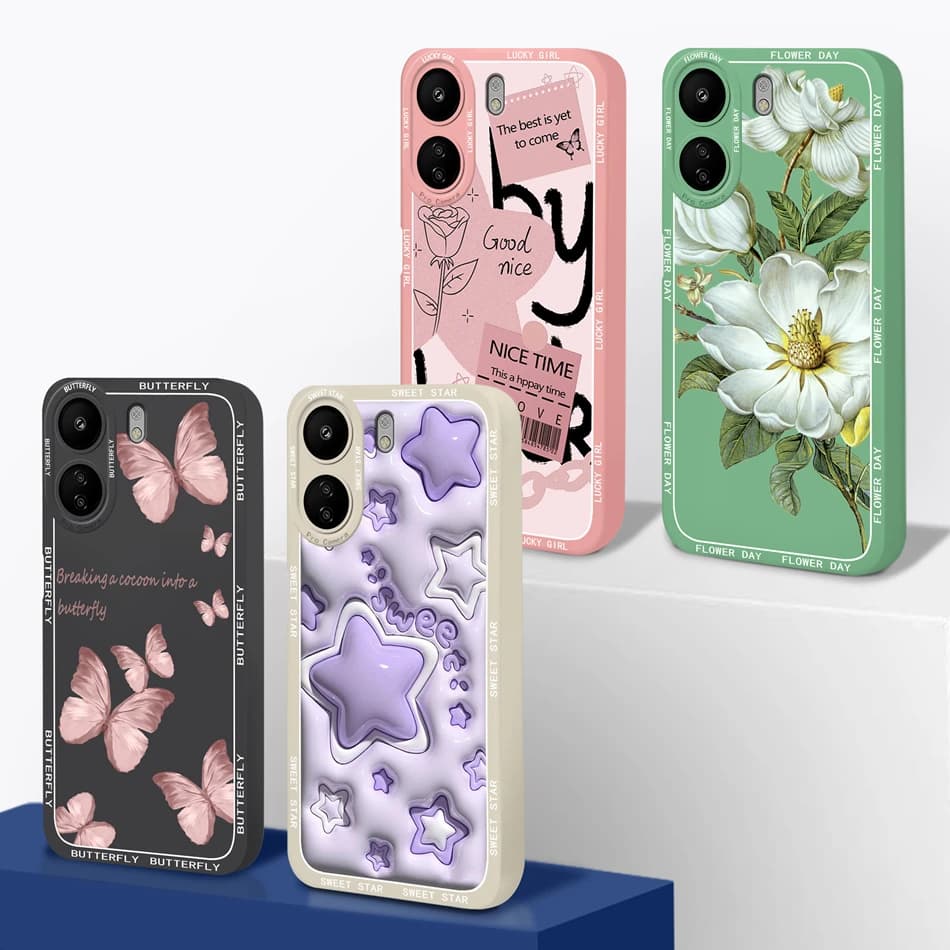 Custodia verniciata di caramelle per custodia Poco C65 Cover posteriore morbida squisita per Xiaomi POCO C 65 4G Custodia per telefono antigoccia in silicone liquido
