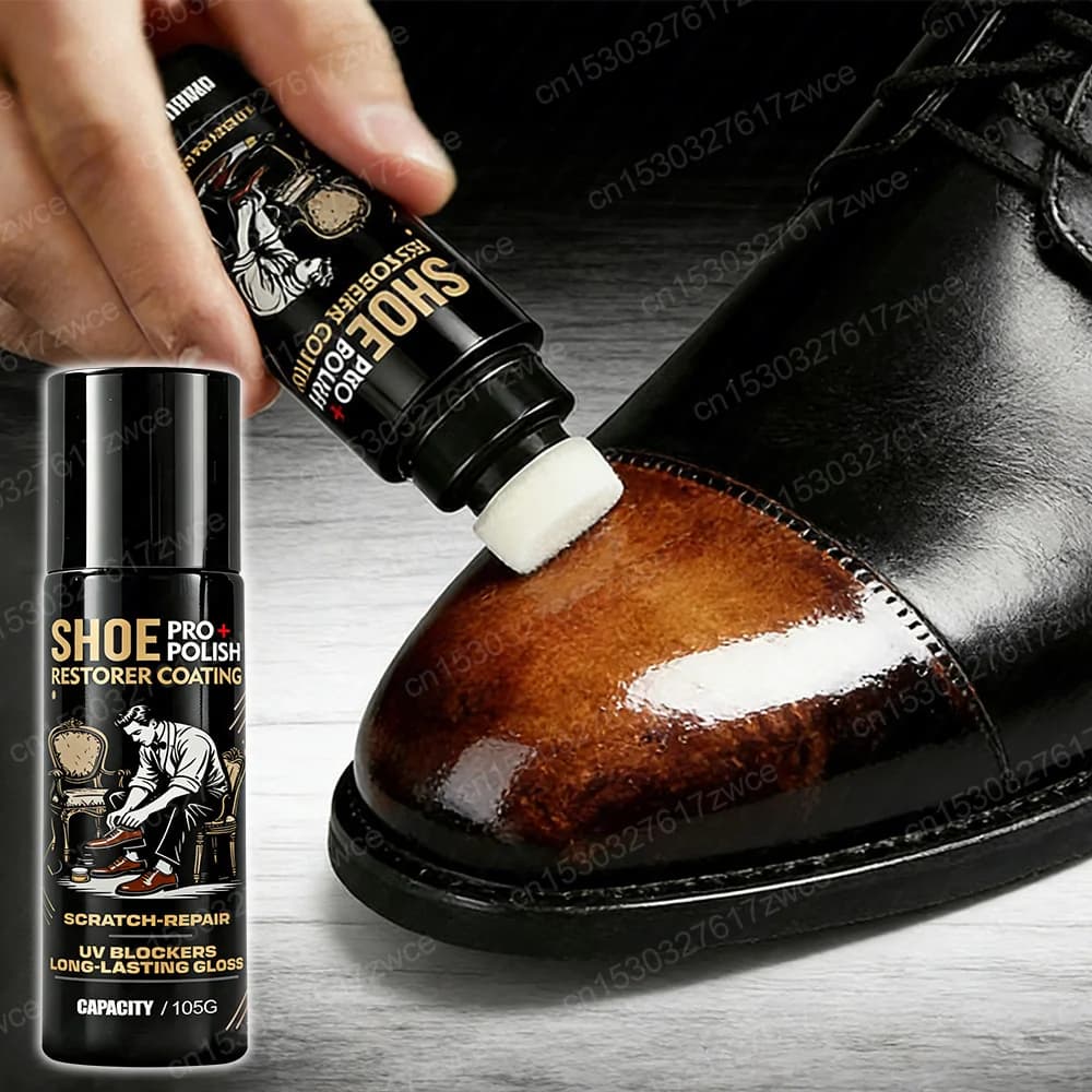 Leather Shoe Restorer Gloss Enhancer Crystal Clear Bags & Shoes Renewal Wax Coating Agent Back To Black Shine plastic Polish