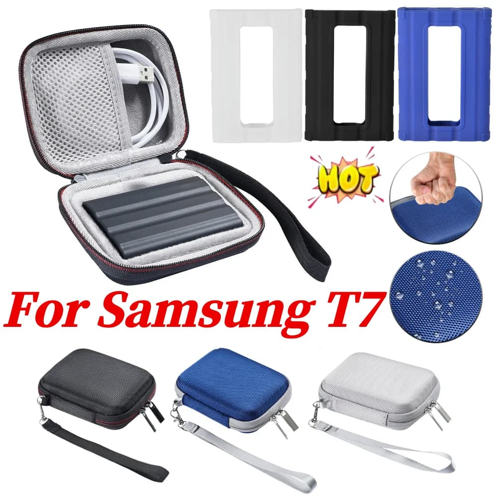 Custodia Rigida Antiurto per Disco Rigido Esterno, Borsa Portatile Antigraffio per Samsung T7 Shield/T9 4TB/2TB/1TB SSD