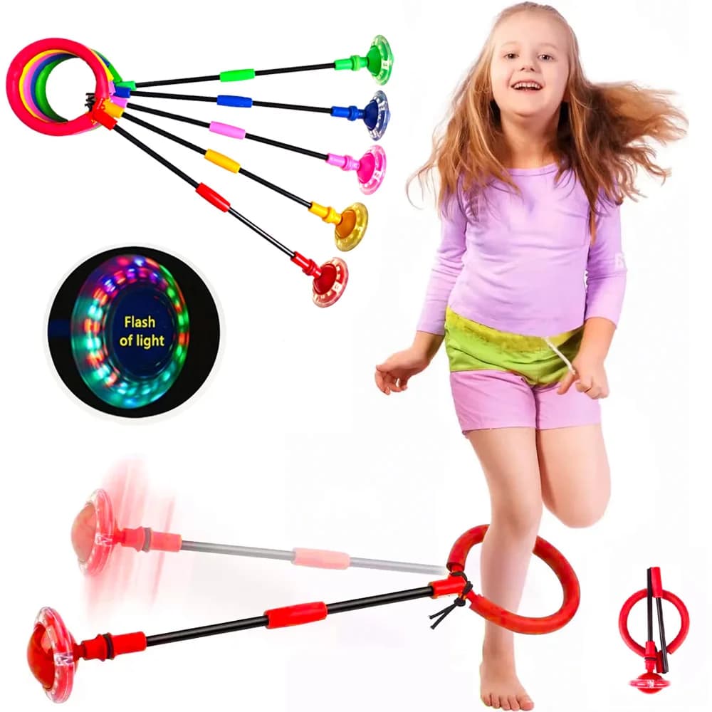 Flash Jumping Racing Children's Ball A Foot Open Air Fun Sports Children Jumping Strength Training Training Swing Ball Games for parents and children