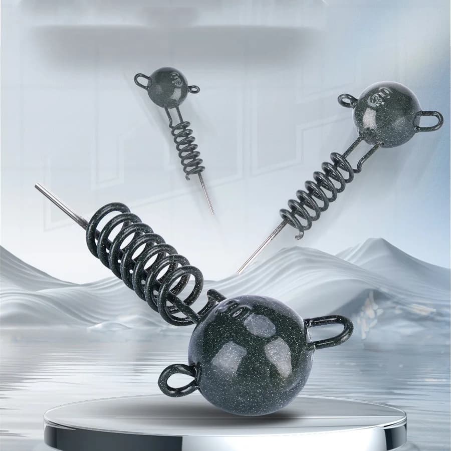Accessori per attrezzatura da pesca Vite Piombo Peso Imbottiture Zavorra 7g/15g/20g/25g/30g Piombini a molla per appendere rapidamente e liberi Lotto 3 pezzi VENDITA
