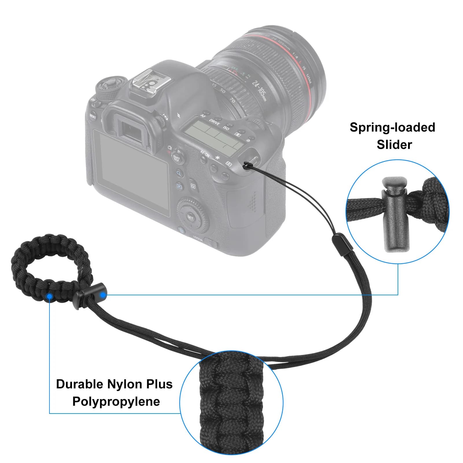 Dive Wrist Lanyard Dive Wrist Strap Hand Woven Diving Wrist Strap Dive Wrist Lanyard for Mobile Phone Action Camera Series