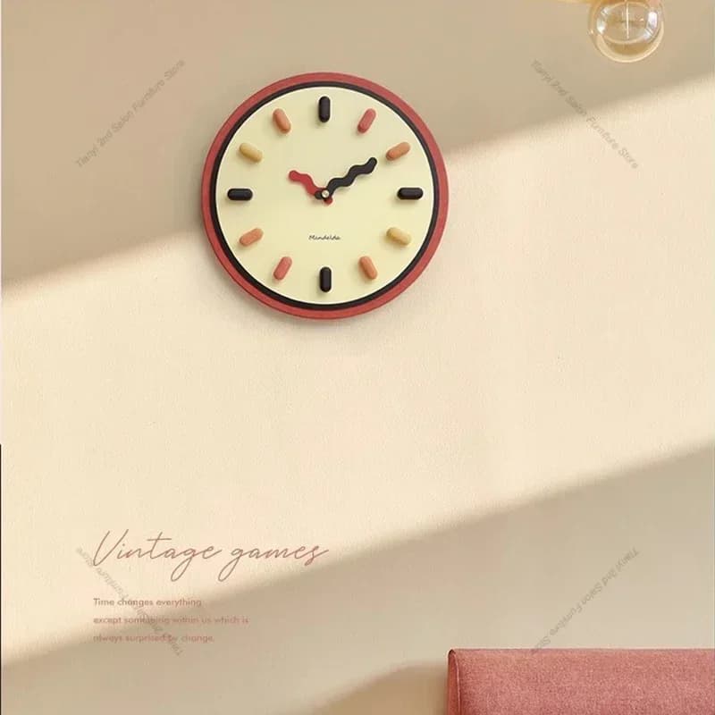 Orologi da Parete in Stile Crema, Eleganti Orologi Elettronici Silenziosi per Soggiorno, Decorazione di Lusso per la Casa Duvar Saati LLWC