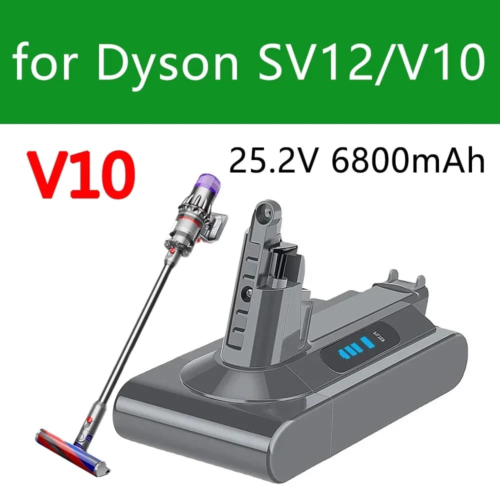 For Dyson Battery SV12 6800mAh 100Wh Replacement Battery for Dyson V10 Battery V10 Absolute Fluffy Cyclone SV12 Battery