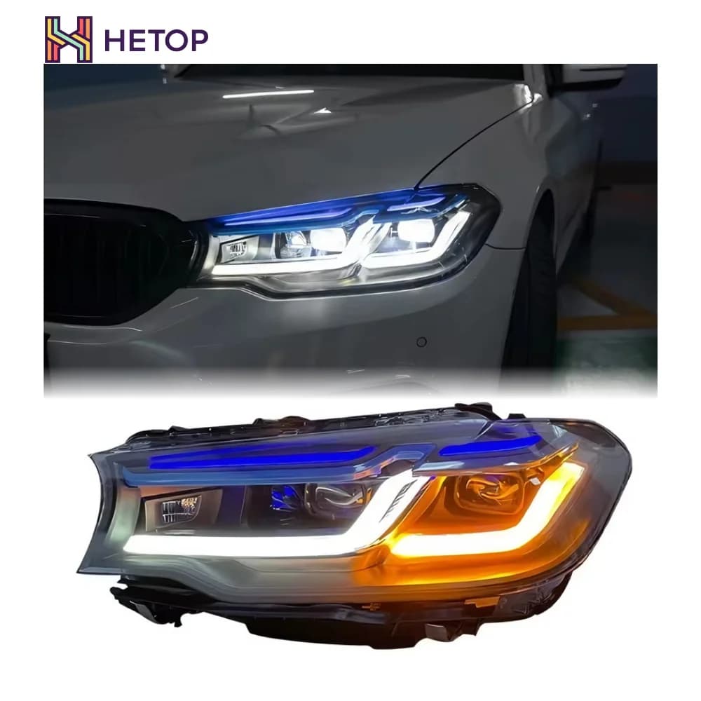 HETOP G30 2018-2020 Serie 5 525i 530i 535i Kit di Aggiornamento Fari a LED Bianchi DRL con Lente Laser per BMW