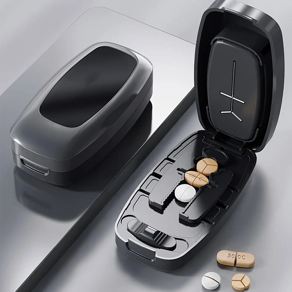 Pill Cutter Splitter for Small and Tiny Pills, 1/2 1/3 1/4 Pill Splitter for Small Pills,Vitamins, Tablets in Half or Quarters