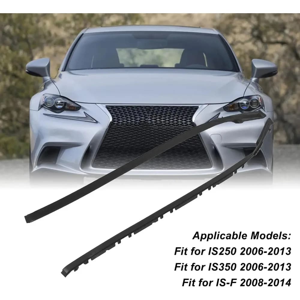 For Lexus IS250 IS350 IS F Door Moulding Rubber Strip 75551-53020 75552-53020 Car Window Seal Weatherstrip Trim Compatible with