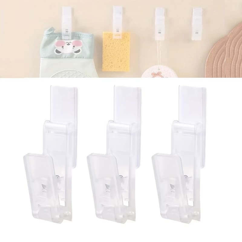 Multi-functional Storage Clip Towel Clip Cloth Glove Organizer No-Punch Hook Clip Wall Storage Kitchen Storage Home Tools