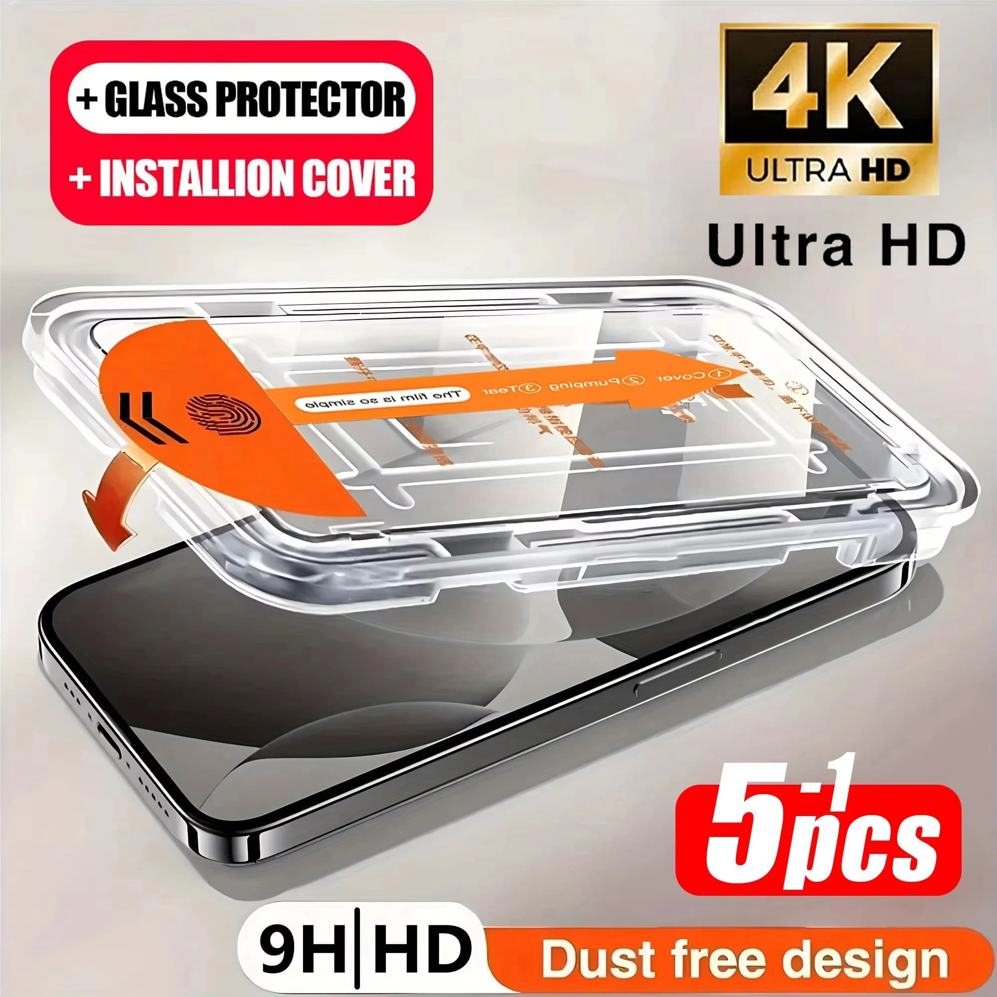 1-5PCS Easy Install Screen Protector For Xiaomi Redmi Note 13 Pro 5G 14 12 11 10 15C 15 14C 13C 12C 10C 9 8 7 9s Tempered Glass
