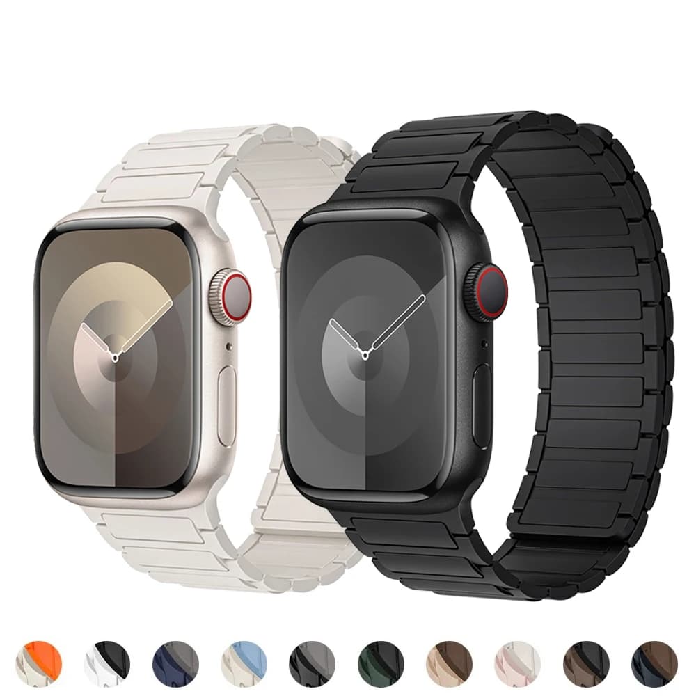Magnetic strap for Apple Watch Bands 44mm 40mm 49mm 45mm 49mm 42mm Silicone Bracelet iWatch Series 11 10 9 8 7 Se 3 ultra 2 band