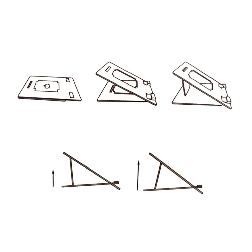 Supporto per Laptop in Legno Leggero Pieghevole Salvaspazio per Casa e Ufficio, Mensola Portatile per Laptop, Supporto in Legno