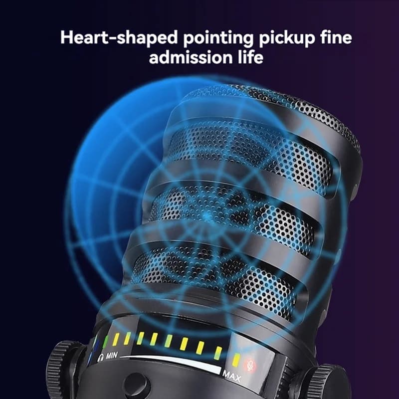 Microphone dynamic wired USB/XLR metal MIC MV7 for recording podcasting live streaming Gaming-Y41A