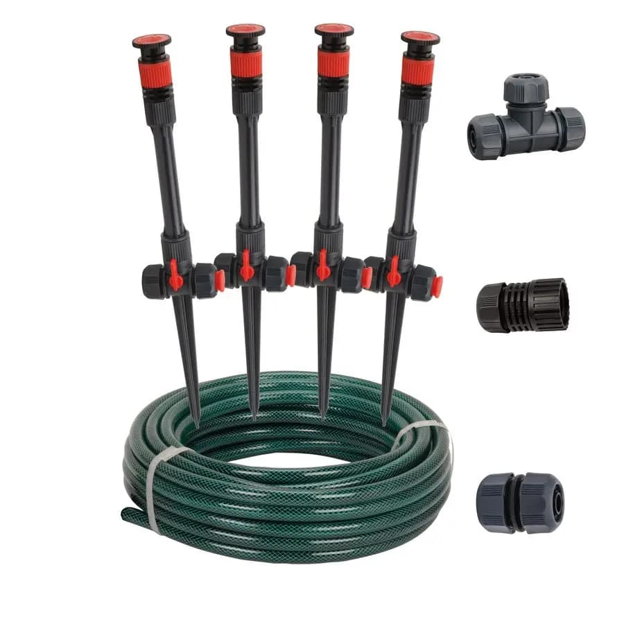 98063 MultiAdjustable Flex Design garden irrigation system, sprinkler and hose, DIY set for plant irrigation