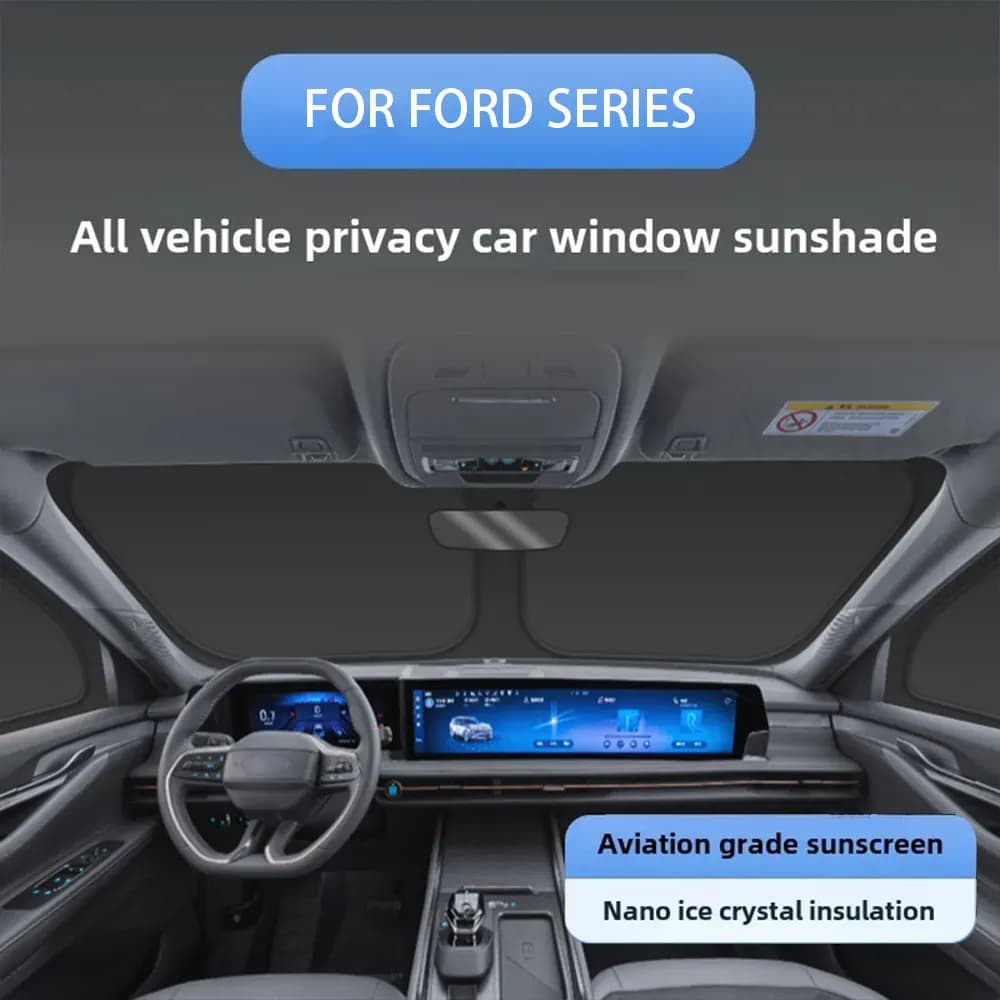 Auto Pieghevole Parabrezza Anteriore Tetto di Vetro Tetto Apribile Lucernario Parasole Finestra Ombra Tetto Apribile Aggiornamento Rete di Maglia Per La Serie FORD