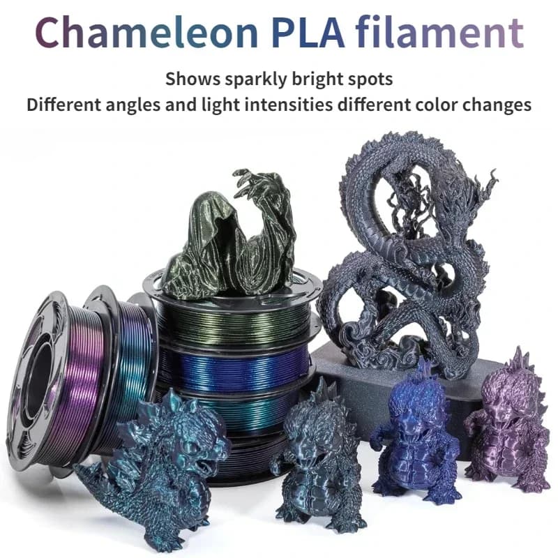 Filament PLA Chameleon Shiny Sparkle Glitter 1.75 mm Color change 1 kg/250 g coil for 3D printing 3D printer